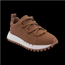 Кроссовки из натуральной кожи D034 коричневые