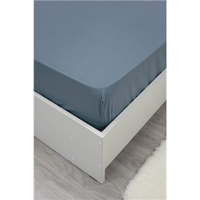 Простыня на резинке Деним 180х200 бязь 120гр/м Текстильная коллекция НАТАЛИ, 1182892