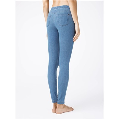 Трикотажные CONTE ALANY NEW Ультрамодные джеггинсы с россыпью из стразов