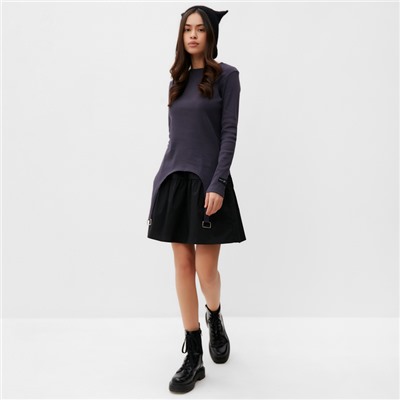 Юбка мини женский MIST, размер 44, чёрный