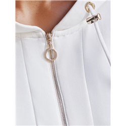 Парка с золотистой фурнитурой из тонкого эластичного футера