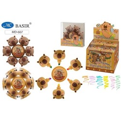 Набор текстовыделителей 6цв "КАПИБАРА" в виде спиннера MD-607 Basir