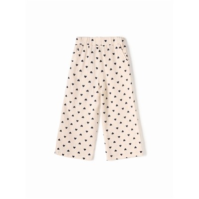 Брюки из муслина для девочки KAFTAN «Сердечки», рост 128 см