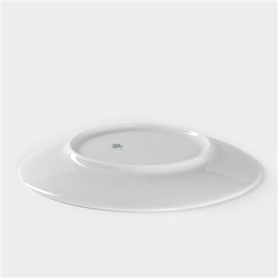 Тарелка Добрушский завод «Волк», d=20 см, фарфор, белая