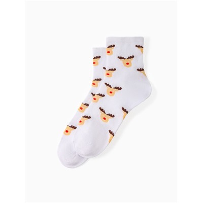 Набор новогодний подарочный KAFTAN Happy Year, носки размер 36-39 (23-25 см), маска для сна, открытка 2 шт.