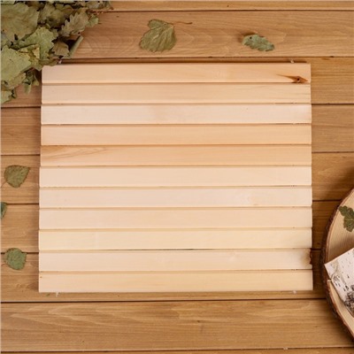 Сидушка для бани и сауны «После 40° жизнь только начинается!», 32×39 см, деревянная, «Добропаровъ»