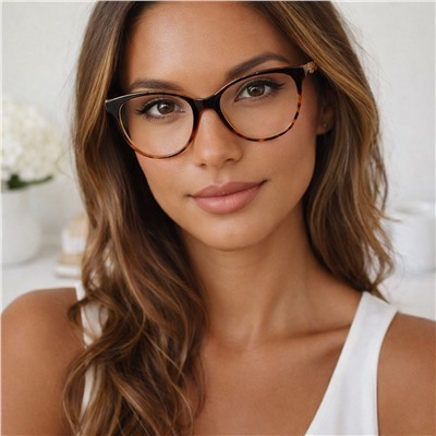 Имидживые женские очки с леопардовым принтом, арт.007.391