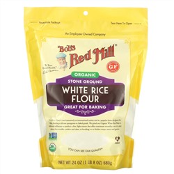 Bob's Red Mill, мука из органического белого риса, 680 г (24 унции)