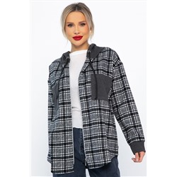 Рубашка с капюшоном Стокгольм (серая) Б14593-50М