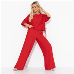 Брючный костюм свободной посадки, Энергия цвета (red)