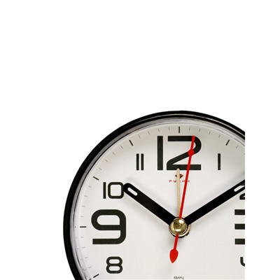 Будильник-часы настольные «Классика», 8×8 см, от батарейки АА, чёрный