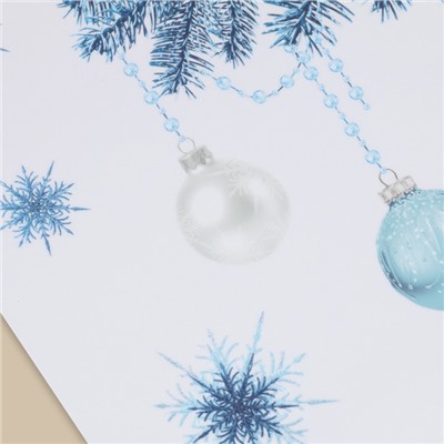 Наклейки на окна многоразовые «Новогодний венок», 33×50 см