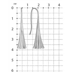 Серьги из серебра родированные 925 пробы E07752р