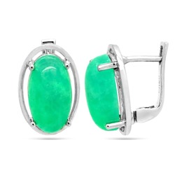 Серьги из серебра амазонит, Симона