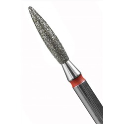 Manita Professional Фреза алмазная пламя острое удлиненное для аппаратного маникюра 856.104.243.100.021 ФАП-2.1 10М, красная насечка, ø 2,1 мм, 5 шт. KRISTALLER, 1231195