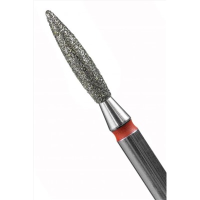 Manita Professional Фреза алмазная пламя острое удлиненное для аппаратного маникюра 856.104.243.100.021 ФАП-2.1 10М, красная насечка, ø 2,1 мм, 5 шт. KRISTALLER, 1231195