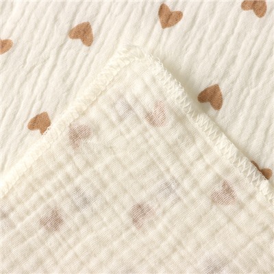 Набор пелёнок «Крошка Я» Heart, 130×110 см - 2 шт., муслин, хлопок 100%