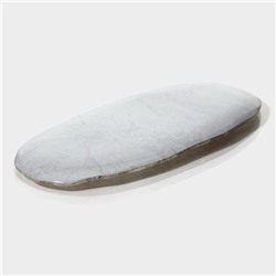 Блюдо сервировочное Magistro «Мрамор», 23.5×11×0.8 см, стекло, белое
