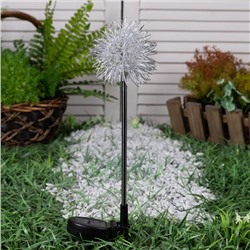 Садовый светильник «Морской ёж», уличный, на солнечной батарее, 70 см, 1 LED, свечение тёплое белое