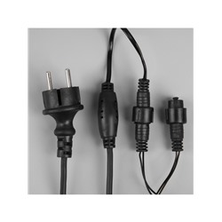 Гирлянда «Бахрома» 6×0.7 м, IP44, УМС, тёмная нить, 120 LED, свечение мульти, 220 В