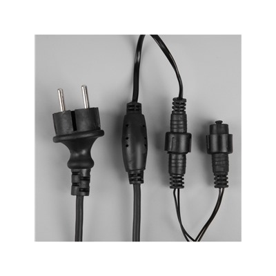 Гирлянда «Бахрома» 6×0.7 м, IP44, УМС, тёмная нить, 120 LED, свечение мульти, 220 В