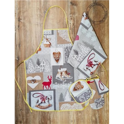 Набор рогожка 4 предмета "Лапландия"