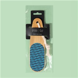 Пилка для пяток BAMBOO, наждачная, двусторонняя, с подвесом, 18 см, бамбуковая