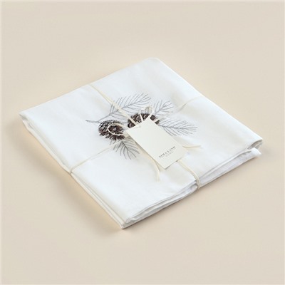 Скатерть с вышивкой SL HOME «Новый год», 145×180, лён 100%