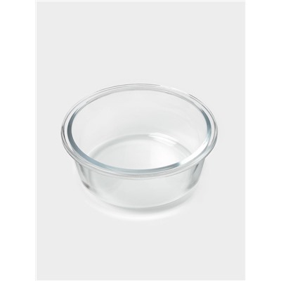 Контейнер Доляна Cook and Freeze, 370 мл, 13.5×6 см, с крышкой, жаропрочное стекло, МИКС