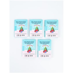 Подарочный набор новогодний, 5 шт. блок с раскраской, мини карандаши цветные