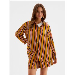 Костюм женский (рубашка, шорты) MINAKU: Enjoy, размер 46, жёлтый