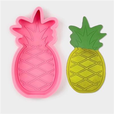 Молд для заливки «Ананас», силикон, 15.5×8×2 см, розовый