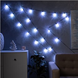 УЦЕНКА Умная гирлянда «Нить» 6 м с насадками «Калейдоскоп», IP20, тёмная нить, 20 LED, свечение RGB, USB