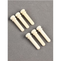 Набор фиксаторов струн Music life, 6 штук, белый, из кости
