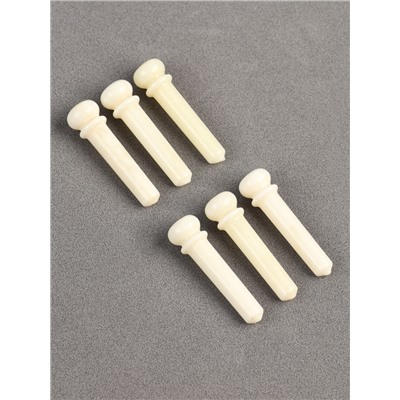 Набор фиксаторов струн Music life, 6 штук, белый, из кости