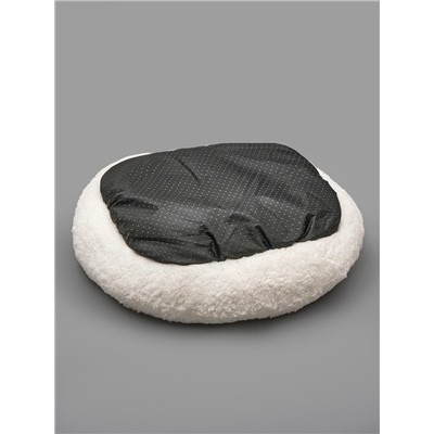 Лежанка для собак и кошек «Уют», мягкий мех, 50×42×11 см, молочная