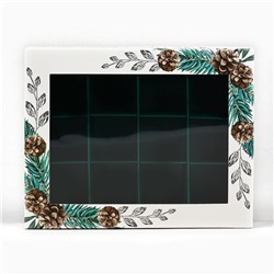 Коробка складная под 12 конфет новогодняя «С Новым годом», 14×18×3.5 см