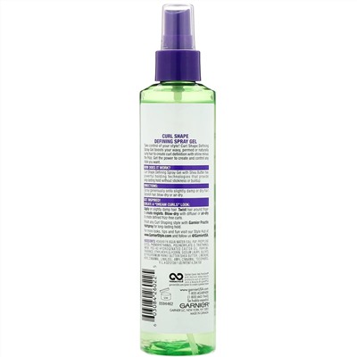Garnier, Fructis, Curl Shape, спрей-гель для выделения локонов, 250 мл