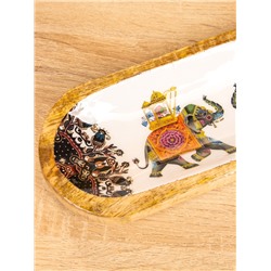 Подставка под благовония «Слоны», 28×10×3 см, манговое дерево