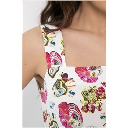 Платье Цветочные узоры (белое) П13504-30М