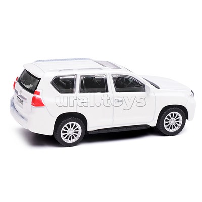 Машина металл Toyota Land Cruiser Prado 10,5 см, (белый) инерц, в коробке