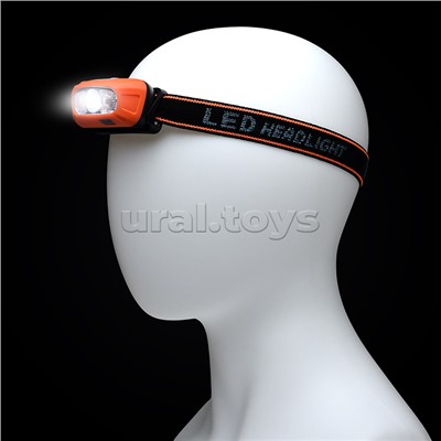 Фонарь налобный аккумуляторный, 400 мАч