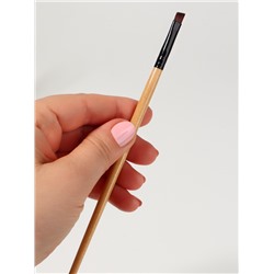 Кисть для макияжа, скошенная, 18 (± 1) см, бежевая