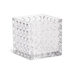 Декоративное кашпо для цветов «Куб», 10×10×10 см, стеклянное, Greengo