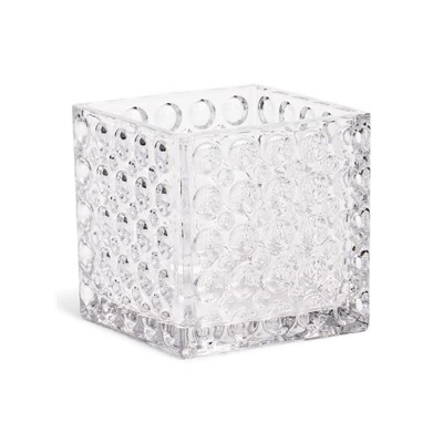 Декоративное кашпо для цветов «Куб», 10×10×10 см, стеклянное, Greengo
