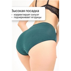 Набор трусов OIRO 39721 хлопковые с цветочным узором 3 шт (Синий, черный, изумрудный)