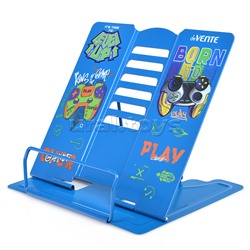 Подставка для учебников и книг "Level Up Game" 20x19 см, металлическая окрашенная, вес 430 г, с противоскользящими ножками, с полноцветным рисунком, в пластиковом пакете с европодвесом
