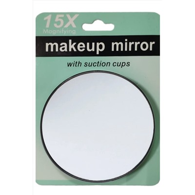Rama Rose Зеркало косметическое с 15x увеличением на присосках, черный, Ø8 см KRISTALLER, 1111686