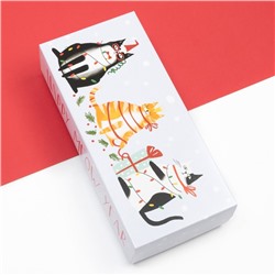 Носки женские новогодние «Котики» размер 36-39 (23-25 см), набор 5 пар