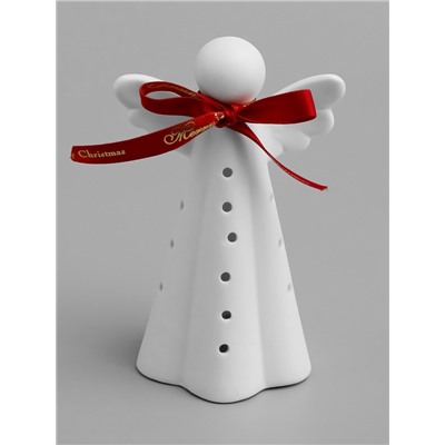 Светодиодная фигура «Ангелок» 8.2×6.2×12.8 см, 1 LED, керамика, от батареек LR44×2, свечение тёплое белое